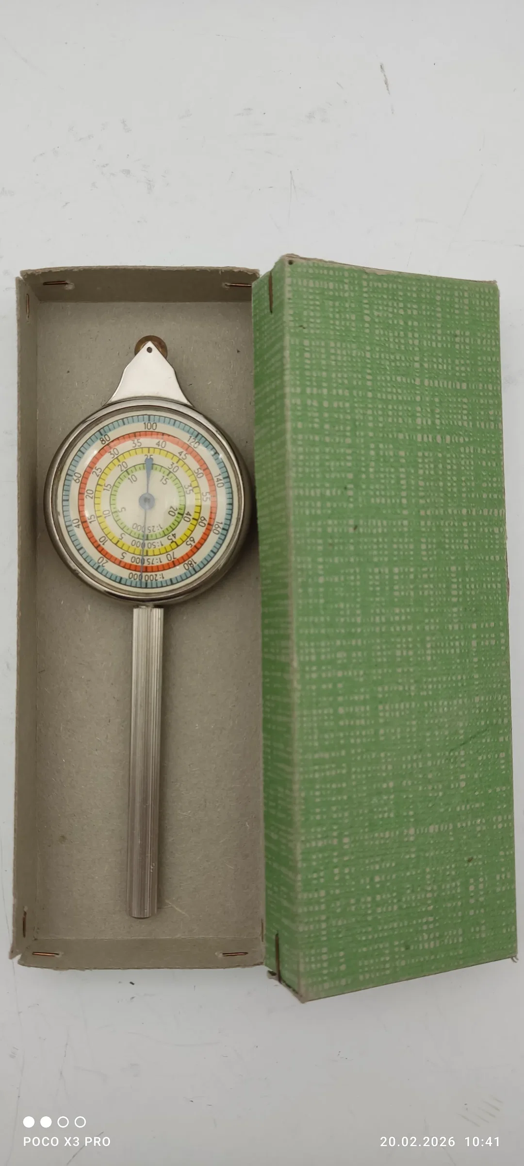 Antikes Kartenmesser, Kurvimeter - Bild 4