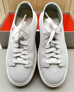 Santoni Sneaker Weiß Leder, Gr. 35 | Wie Neu – Vorschau 2