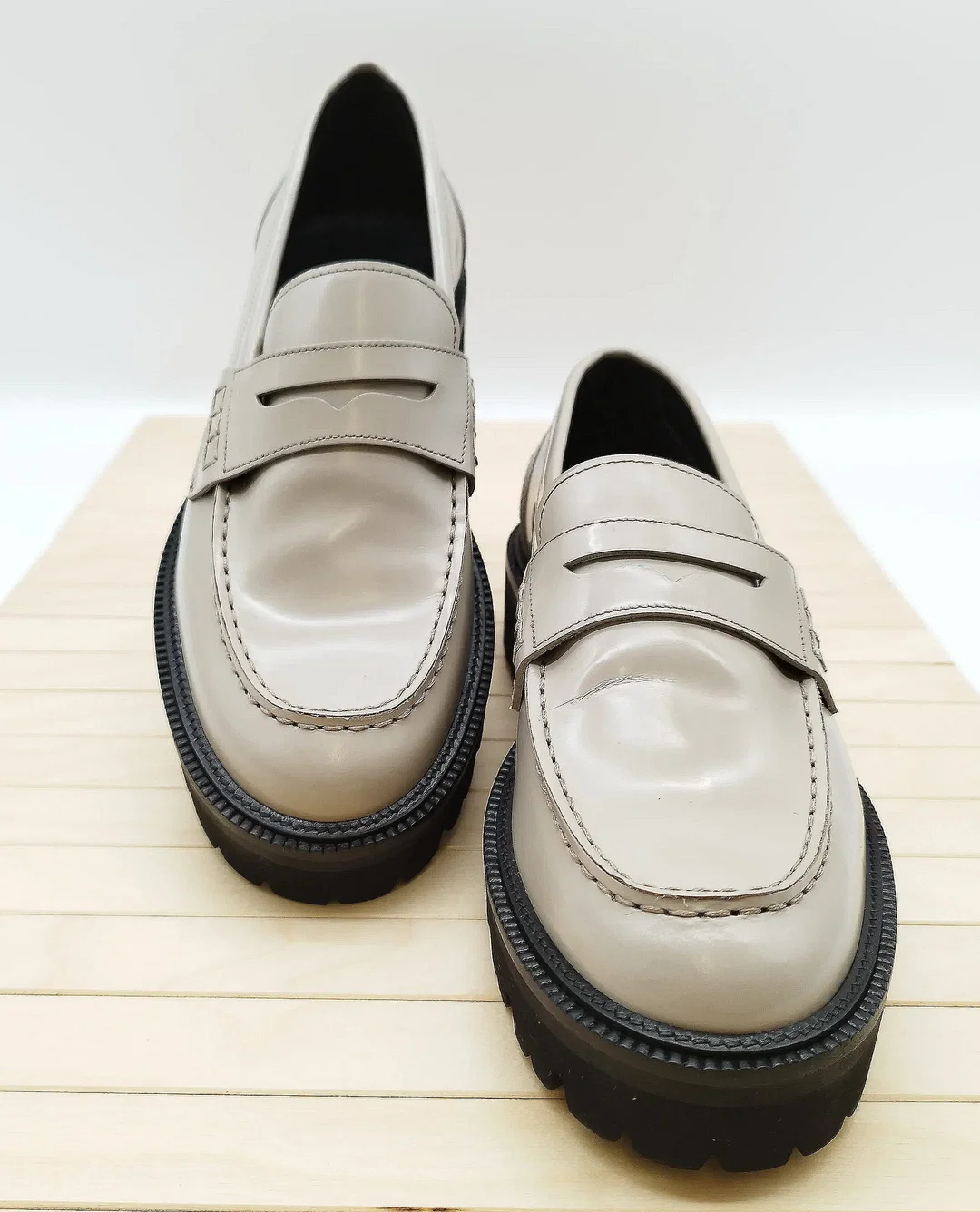 CLOSED Leder-Loafer, beige, Gr. 39 – Bild 1