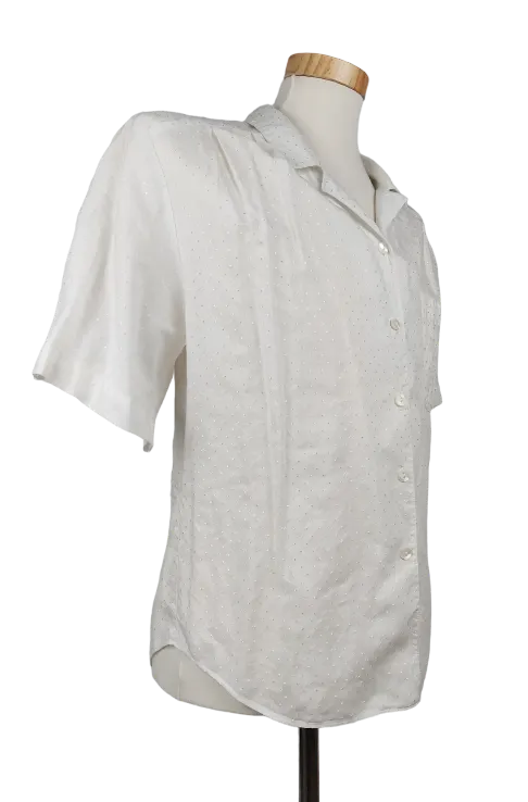 Vintage J. Leopold Damen Bluse - Gr. weiß - XL / 42 – Bild 2