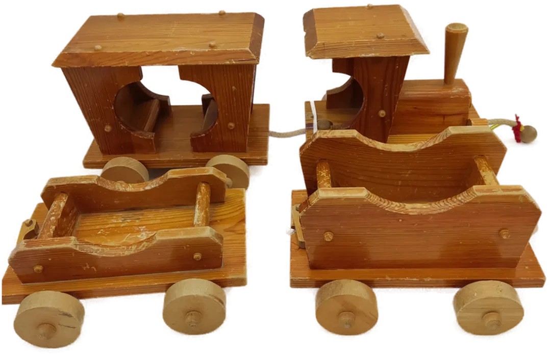 Holzlokomotive mit Waggons - Bild 3