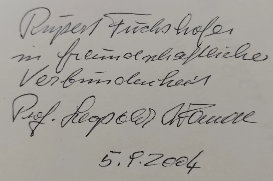 "Mein langer Weg" Erinnerungen von Leopold Wandl mit persönlicher Widmung des Künstlers  – Bild 4