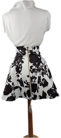 Rock Miss Rosier Mit Rosenmuster, Bundweite 78 cm, XL | Neu – Vorschau 8