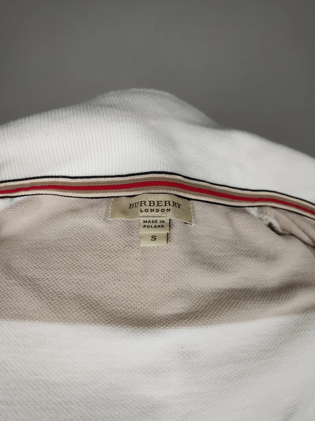 Damen Poloshirt weiß-beige gestreift - S / 36 – Bild 3