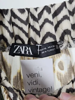Zara Damen langer Rock, Animal Print, braun/pink - Gr. XL / 42 – Vorschau 4