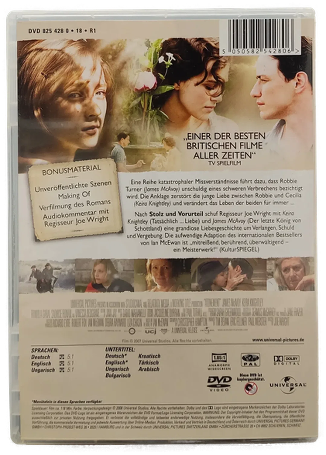 DVD "Abbitte" mit Keira Knightley und James McAvoy – Bild 2
