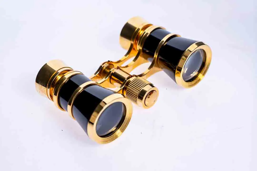 Opernfernglas / Binokulare mit Tasche in schwarz-gold – Bild 2