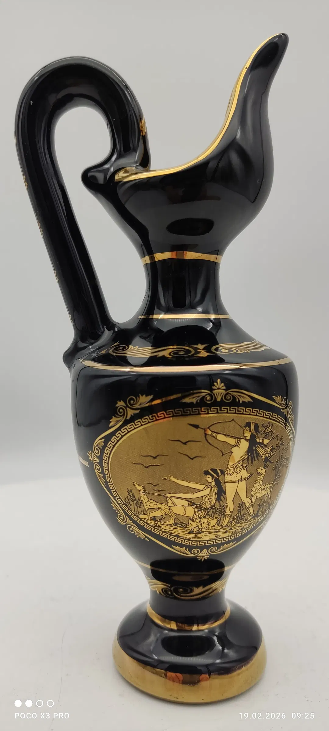 Griechische Vase Kobalt mit 24 K Gold - Bild 1