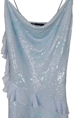 Zara Damen Top, blau - Gr. M  - Bild 3