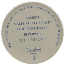 Goebel Hummel Weißer Teller 1975 mit Original-Box 