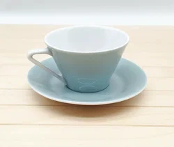 Mokkatasse, Lilien Porzellan, Daisy, babyblau 