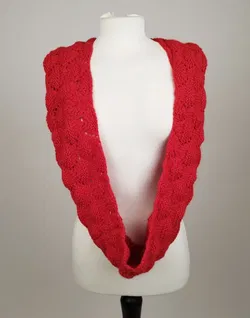 Roter Infinity-Schal, gehäkelt - ca. 120cm lang - Bild 3