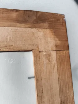alter Rahmen, 58x43,5cm, Holz + Originalglas, Vintage - Bild 3