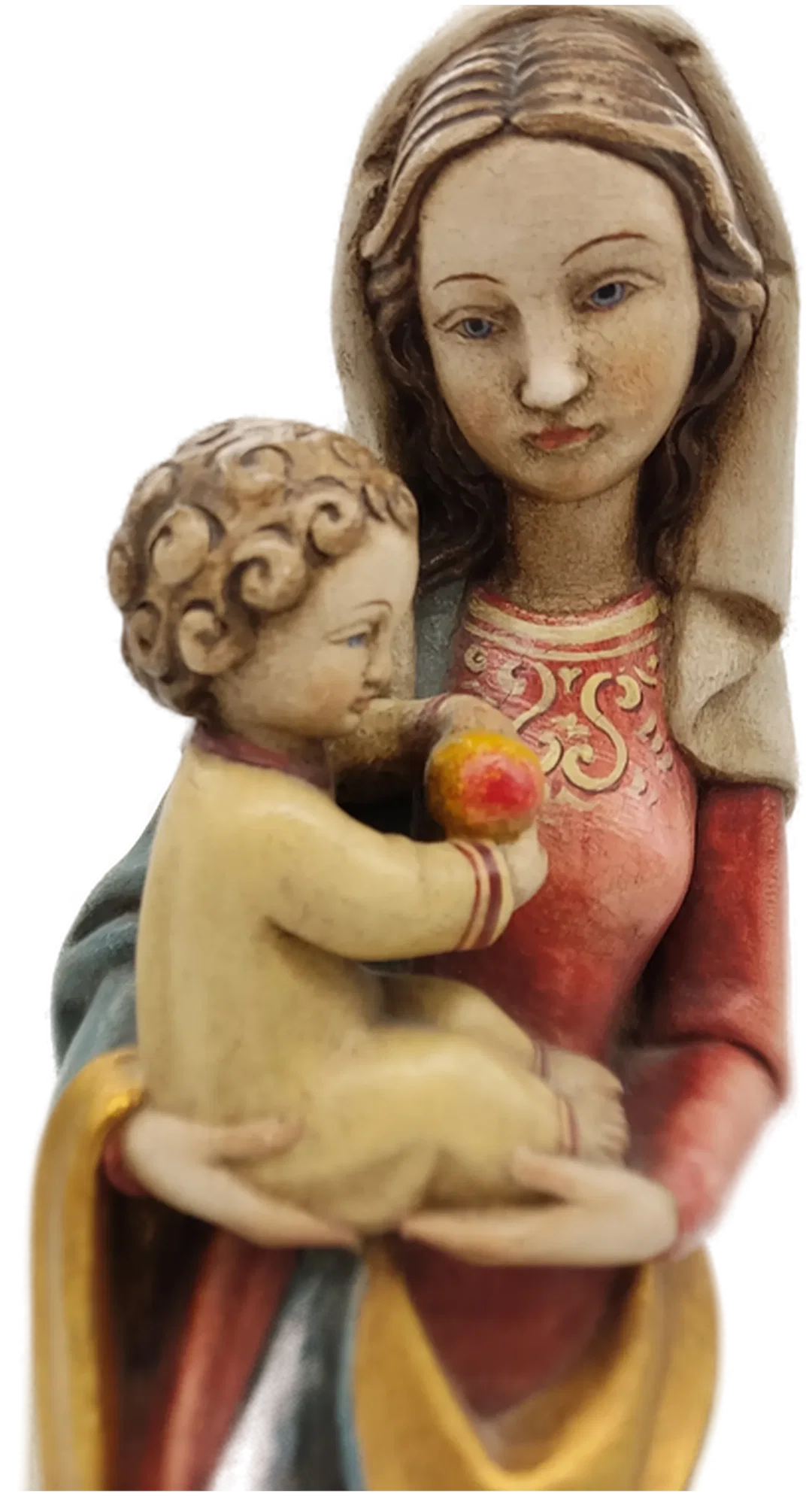 Skulptur Madonna mit Kind aus Holz ca. 40cm – Bild 2
