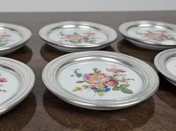 Untersetzer aus Porzellan & Metall - 6 Stück  - Bild 3