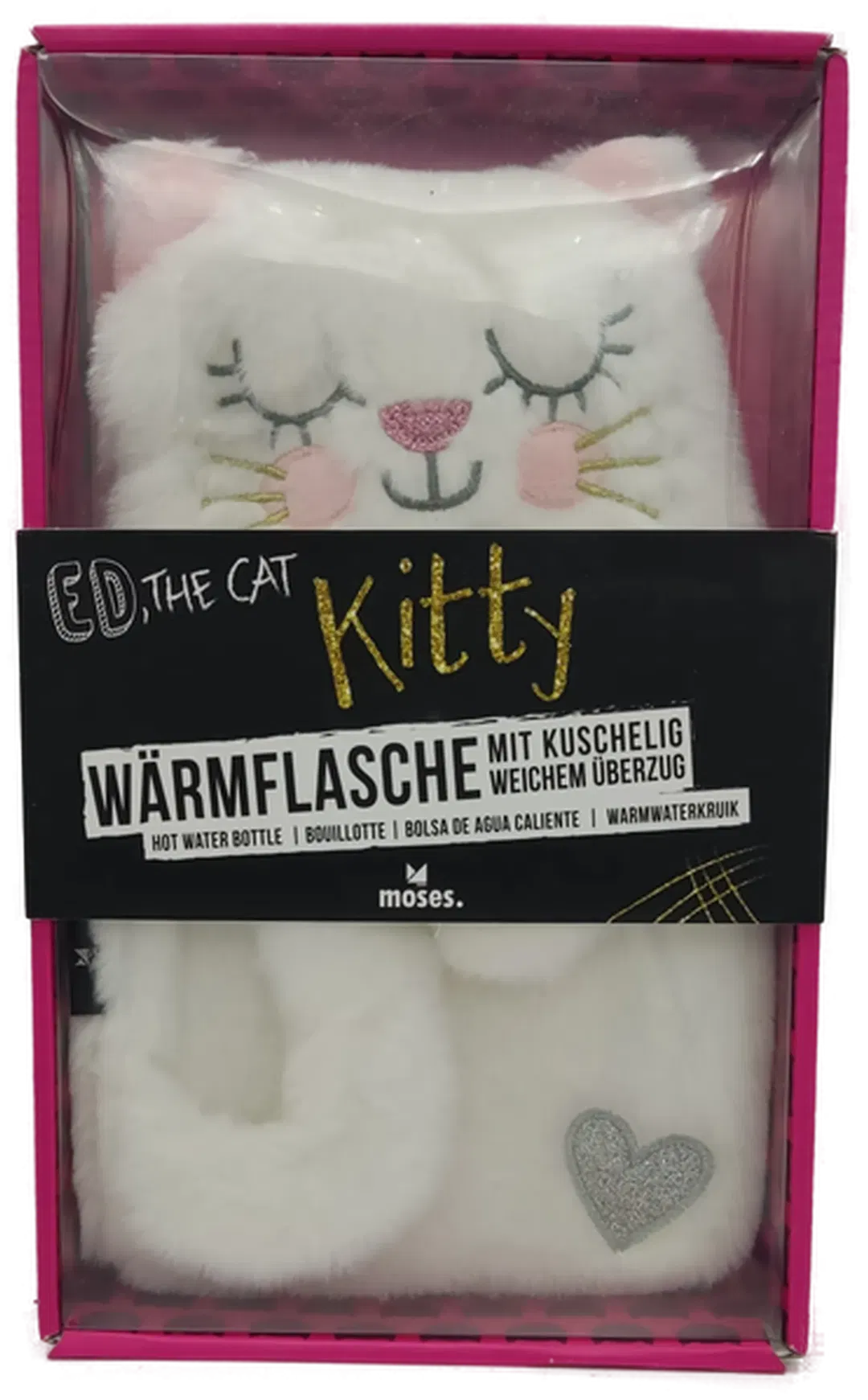 ED the Cat Wärmflasche „Kitty“ – mit flauschigem Kuschelbezug in Katzenform - Bild 1