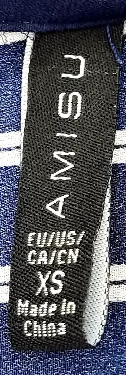 Amisu Damenbluse, blau/weiß - Gr. XS - Bild 4