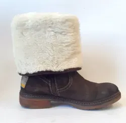 MANAS Design Damen Stieflette/Stiefel Rauleder, braun - Gr. 37 - Bild 6