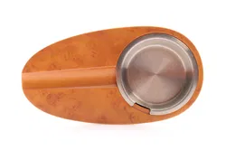 Zigarren-Humidor mit Hygrometer & Aschenbecher – Edles Wurzelholz-Design - Bild 3