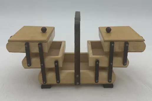 Vintage-Nähkästchen aus Holz – Bild 3