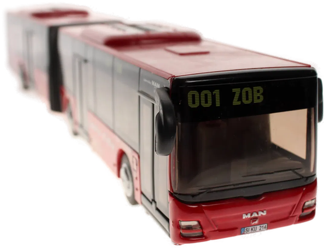 Siku MAN Lion’s City Gelenkbus – Maßstab 1:50 – Rot – Modellbus - Bild 1