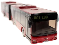 Siku MAN Lion’s City Gelenkbus – Maßstab 1:50 – Rot – Modellbus - Bild 1