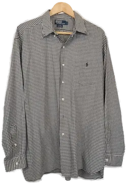 Ralph Lauren Herren Hemd schwarz/weiß kariert Gr. XL - Bild 1