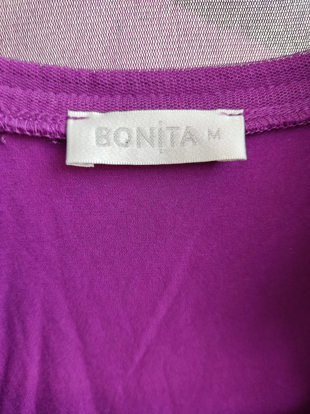 Bonita Damenbluse schwarz, lila, rot - M - Flohmarkt – Bild 3
