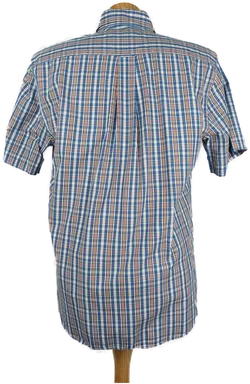 Basefield Herrenhemd kurzarm blau kariert - M 39/40 - Bild 2