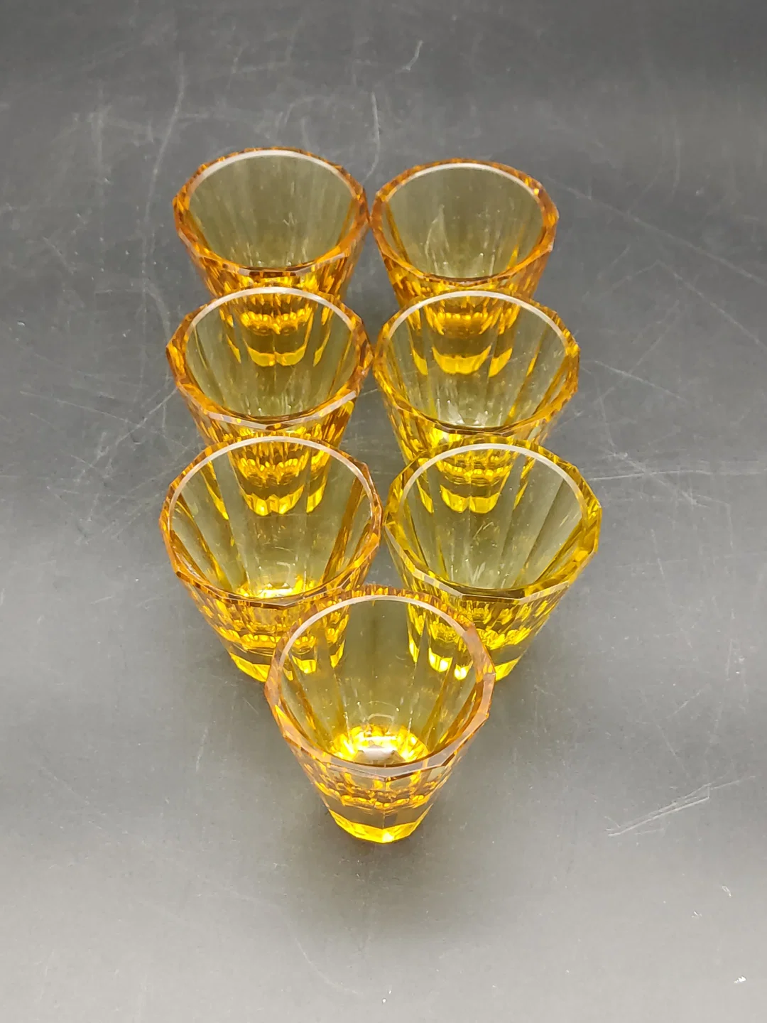 Likörset aus Bernstein Glas, 8-teilig – Bild 6