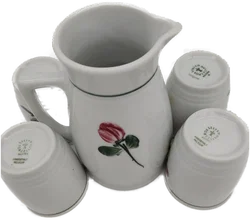 Lilien Porzellan Alpenflora Krug mit 4 Stk. Tassen  - Bild 4