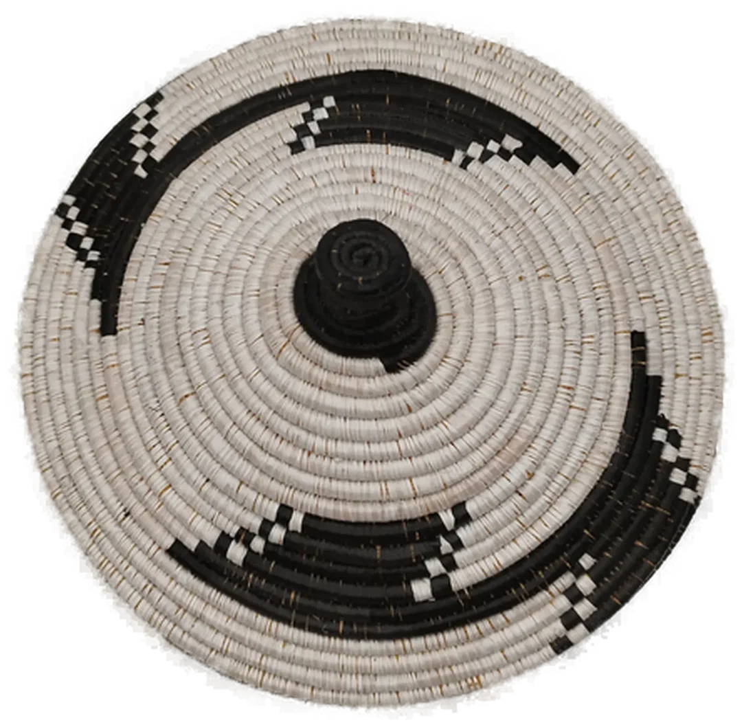 Boho Korb mit Deckel 24cm hoch - geflochten – Bild 3