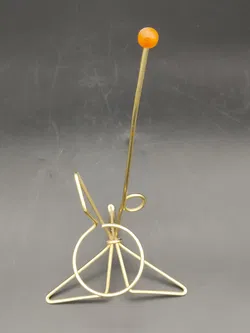 Mid Century Salzstreuer-Halterung aus Metall - gold  - Bild 4