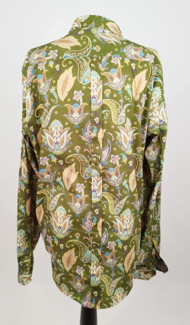 ETRO Milano Bluse / Hemd bemustert - Gr. XL  – Bild 3