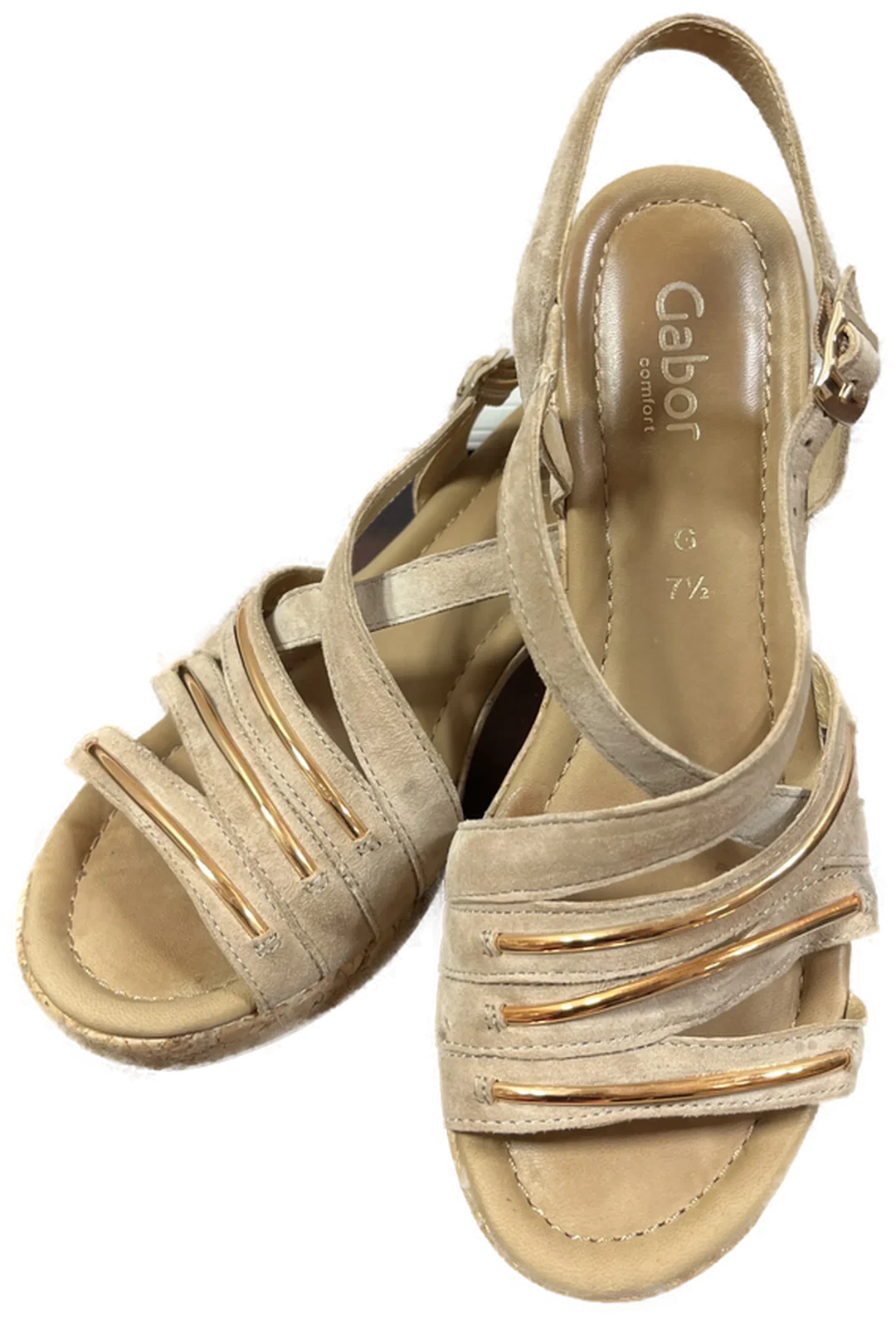 GABOR Comfort  Plateau Damensandale Leder Gr. 7,5 – Bild 2