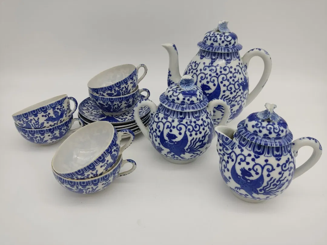 15-teiliges Teeservice mit asiatischen Motiven - Bild 4