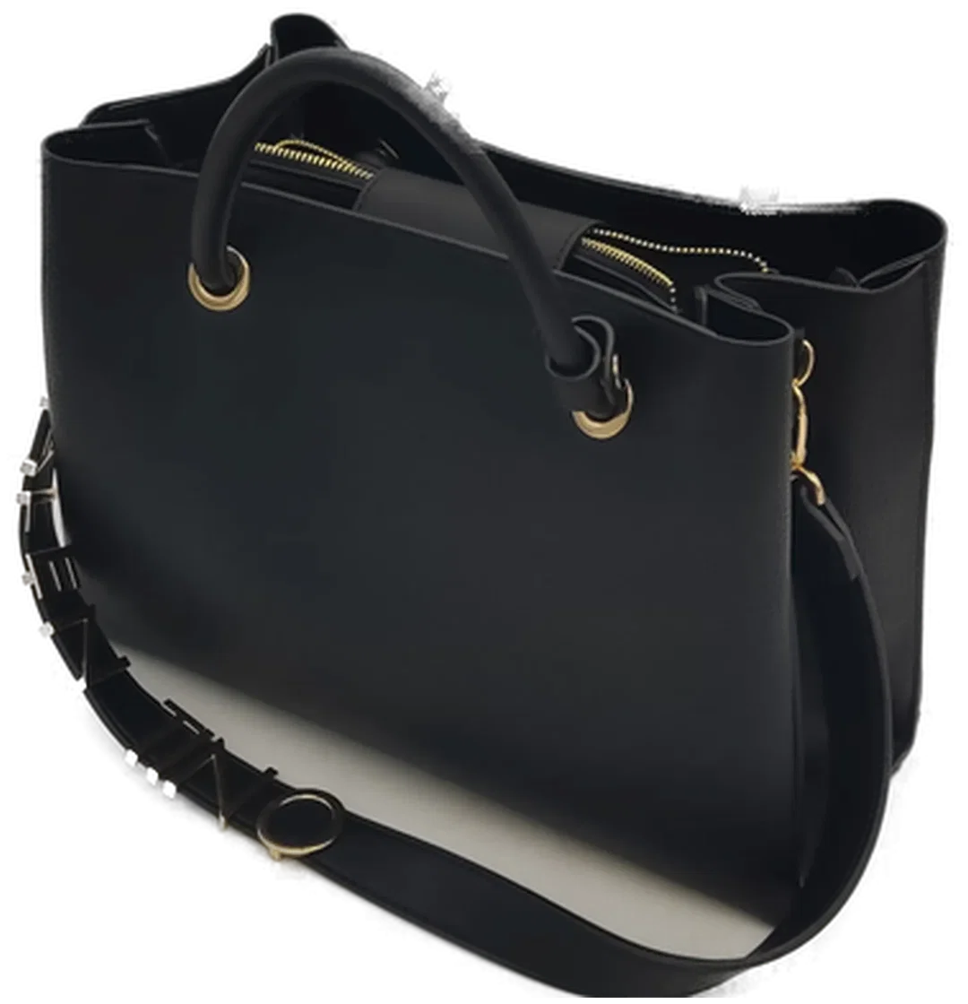  Mario Valentino Handtasche in schwarz mit Logo-Trageriemen – Bild 2