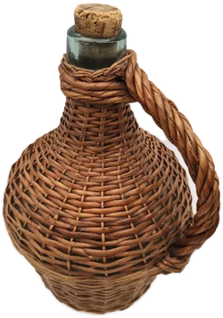 schöne Korbflasche, Vintage - Bild 2