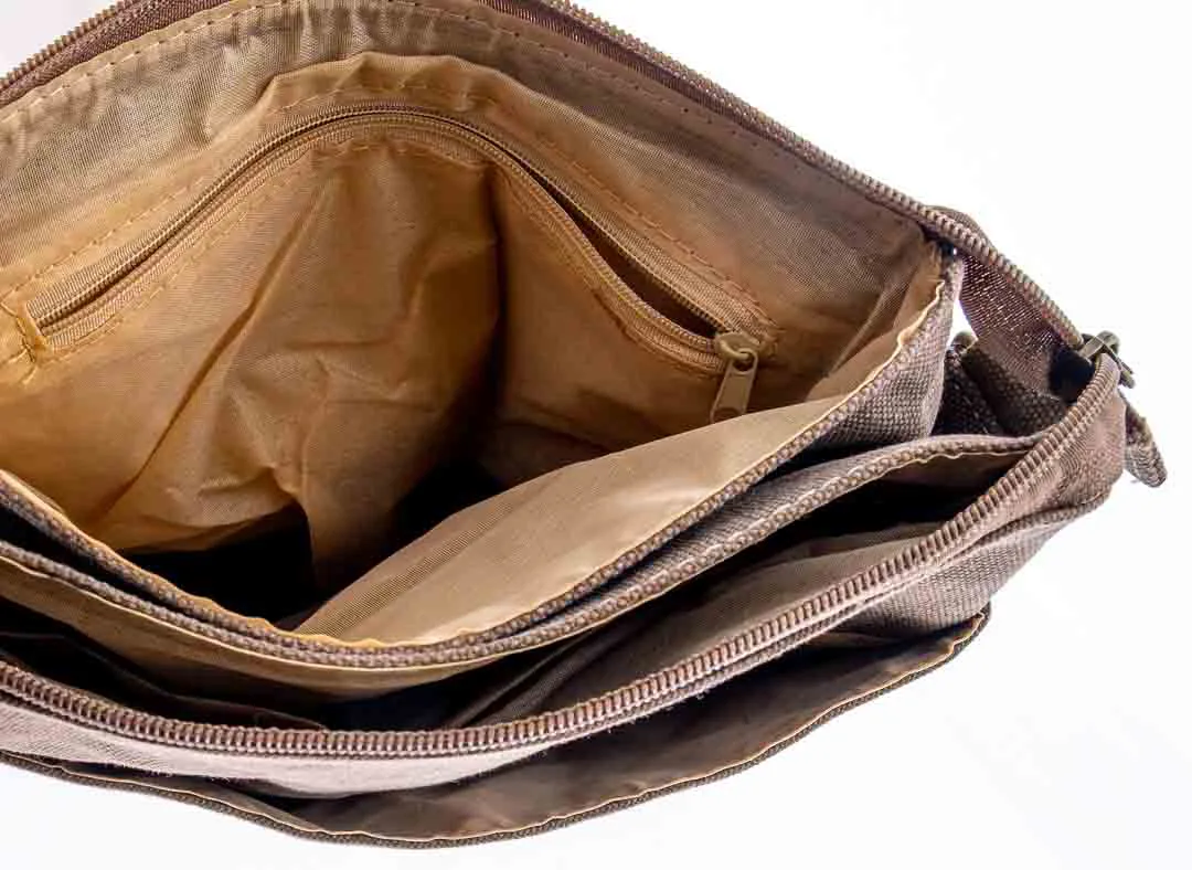 Umhängetasche mit Schuhe und Schnürsenkel Motiv – Bild 3