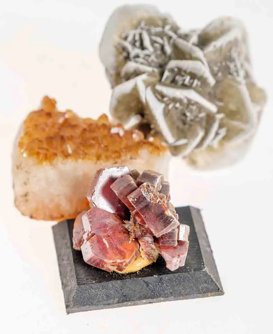 Ein Sack voller Steine: Mineralien- und Fossiliensammlung mit Muschel und Stücken in Sammlerqualität – Bild 5
