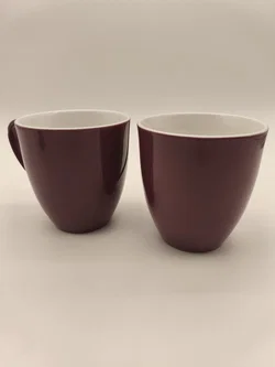 2 große Kaffeehäferl, aubergine, TCM - Bild 2