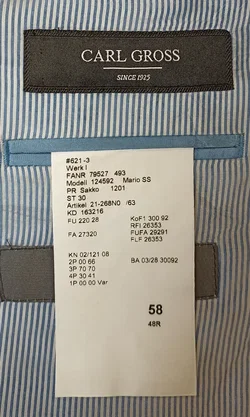 Carl Gross Herren Sakko dunkelblau Gr. 58 - Bild 4
