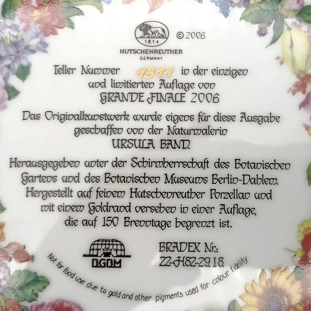 Hutschenreuther Sammelteller - „Grande Finale 2006“ von Ursula Band (Teller 1311) – Bild 3