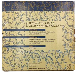 Weihnachtsteller blau gemustert - Bild 6