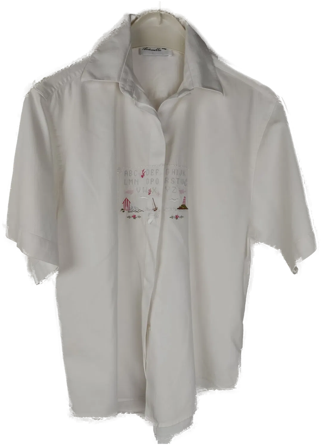 Damenbluse Sonstige Bestickt Baumwolle L | Feine Stickerei - Bild 1