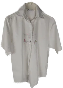 Damenbluse Sonstige Bestickt Baumwolle L | Feine Stickerei - Bild 1