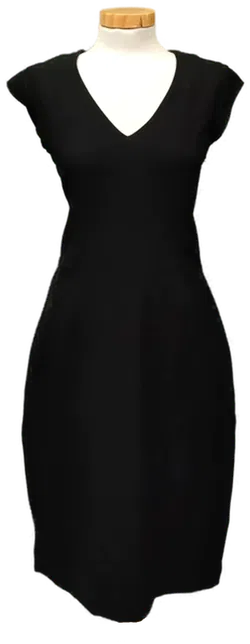 H&M Damen Midikleid schwarz Gr. L - Bild 1