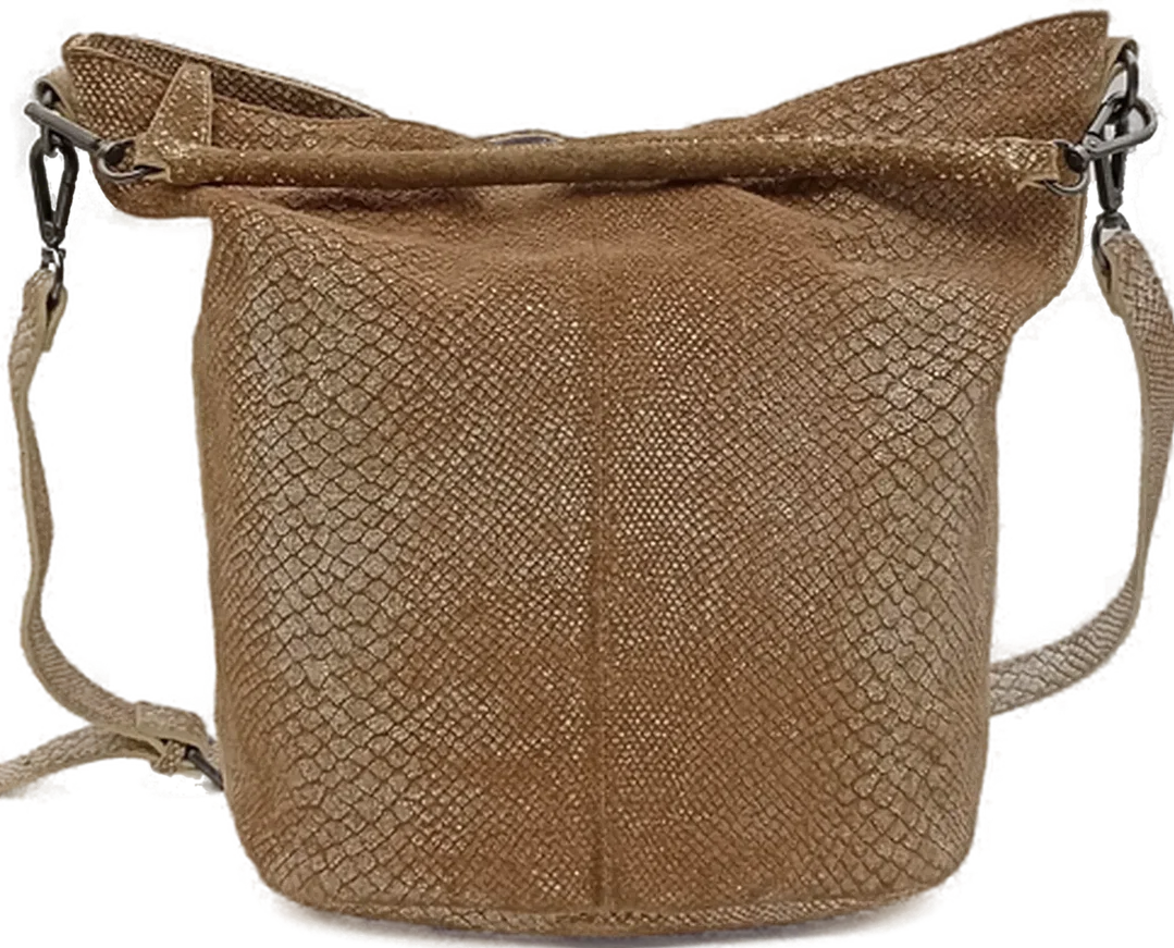 Liebeskind Berlin Ledertasche schlangenoptik braun/weiß – Bild 3
