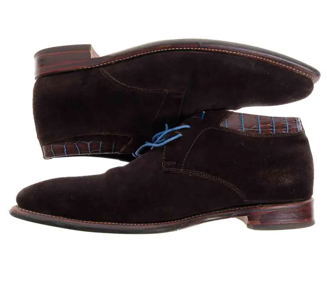 FLORIS VAN BOMMEL Elegante Herrenschuhe / Chelsea Boots in dunkelbraun, Größe 43/44 - Bild 4