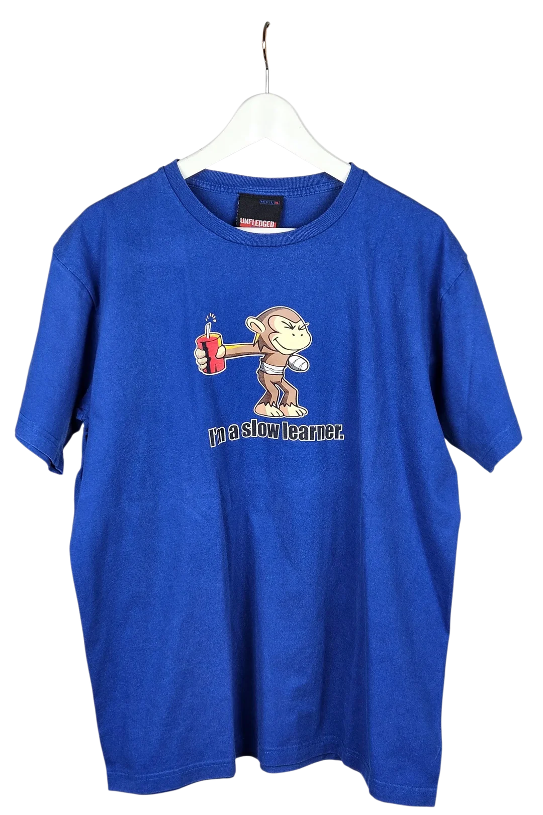 Fun T-Shirt Herren, blau - Gr. XL  - Bild 1